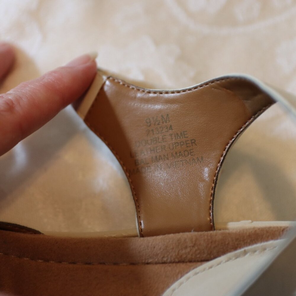 Bjorndal Double Time Off White Leather Upper Adjustable Sandals Size 9.5 - Picture 8 of 16